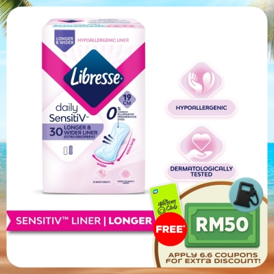 LIBRESSE - SensitiV Longer & Wider Slim Pantyliner 30s