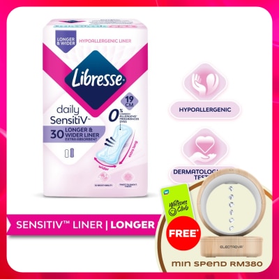 LIBRESSE - SensitiV Longer & Wider Slim Pantyliner 30s