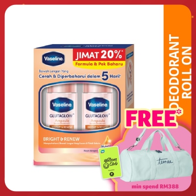 VASELINE Deo Roll On Bright & Renew Twinpack 2x45ml