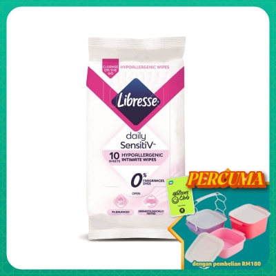 LIBRESSE - SensitiV Feminine Wipes 10s