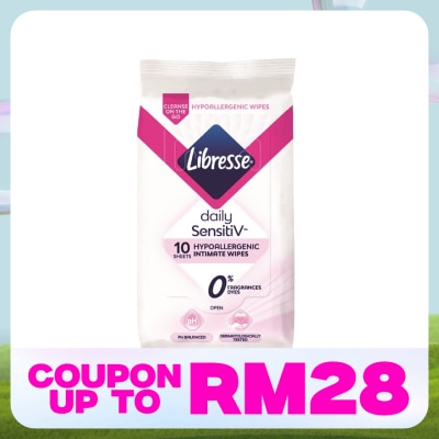 LIBRESSE SensitiV Feminine Wipes 10s