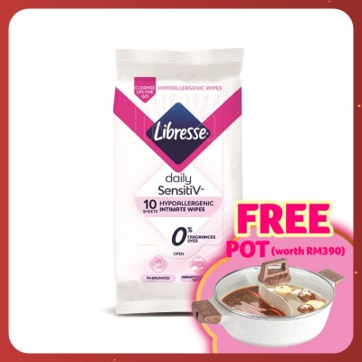 LIBRESSE SensitiV Feminine Wipes 10s