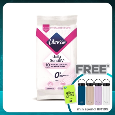 LIBRESSE SensitiV Feminine Wipes 10s