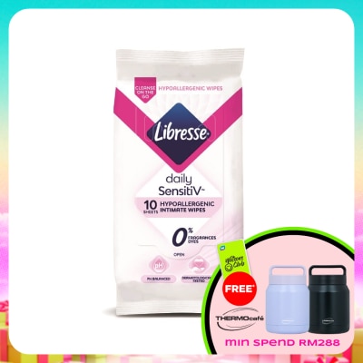 LIBRESSE - SensitiV Feminine Wipes 10s
