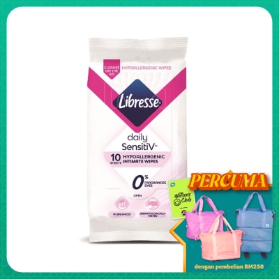 LIBRESSE SensitiV Feminine Wipes 10s