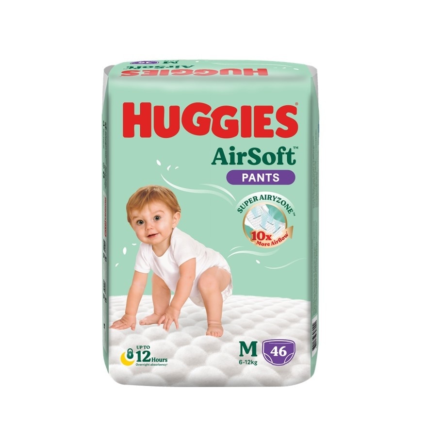 AirSoft Pants Diapers M 46s (4 Packs) Breathable And Soft Diapers For Baby