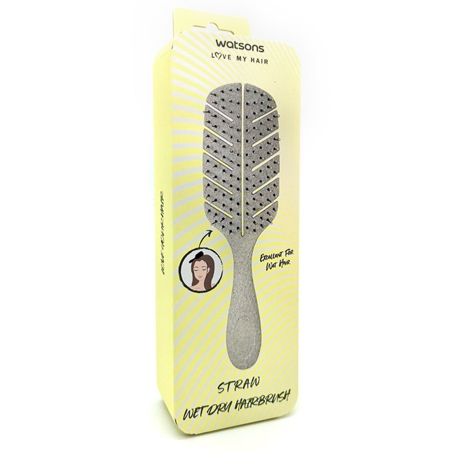 FSC Straw Wet & Dry Hairbrush Assorted 1s