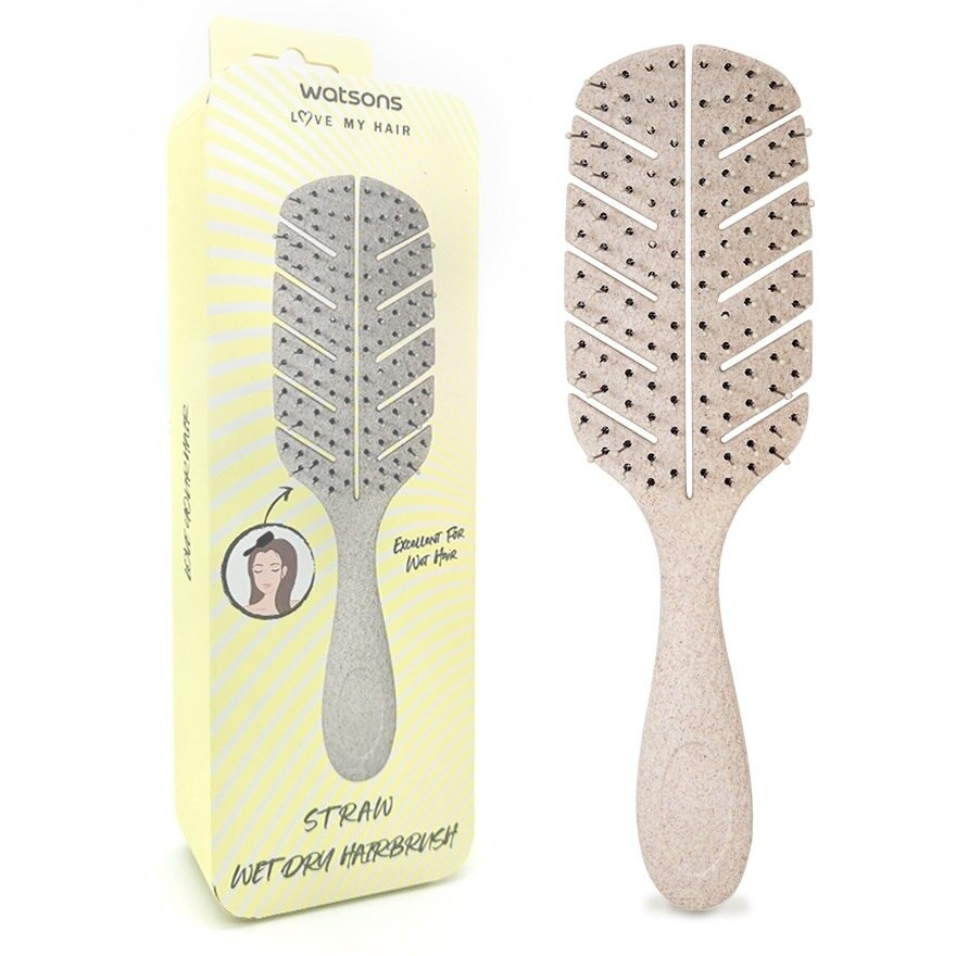 FSC Straw Wet & Dry Hairbrush Assorted 1s