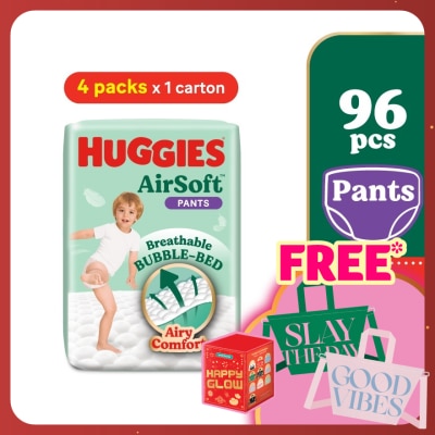 HUGGIES AirSoft Pants Diapers XXL 24s (4 Packs) Breathable and soft diapers for baby