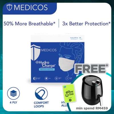 MEDICOS 4ply Hydrocharge Regular Fit Swiss White 50's