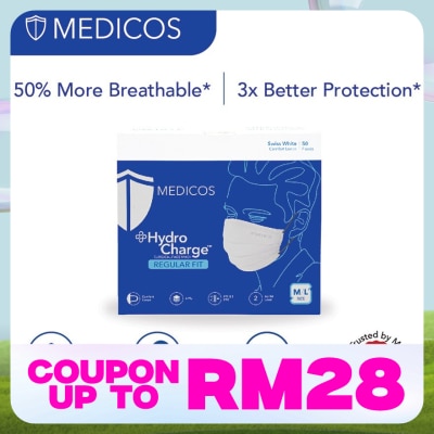 MEDICOS 4ply Hydrocharge Regular Fit Swiss White 50's