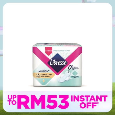 LIBRESSE SensitiV Ultra Thin Wing 24cm 16s