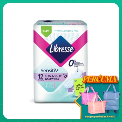 LIBRESSE SensitiV Slim Night Wing 32cm 12s