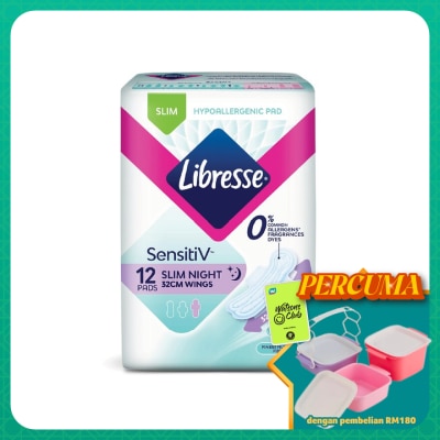 LIBRESSE - SensitiV Slim Night Wing 32cm 12s