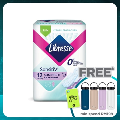 LIBRESSE SensitiV Slim Night Wing 32cm 12s