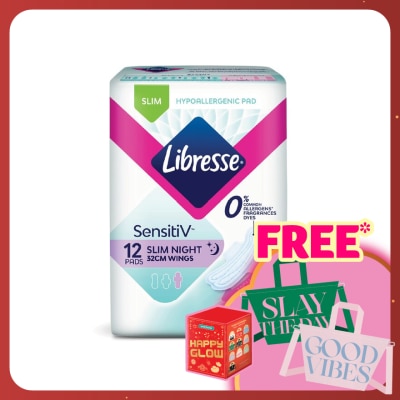 LIBRESSE SensitiV Slim Night Wing 32cm 12s