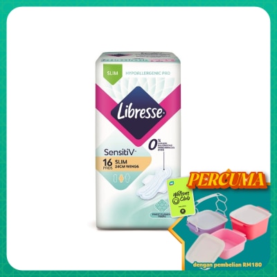 LIBRESSE - SensitiV Slim Wing 24cm 16s