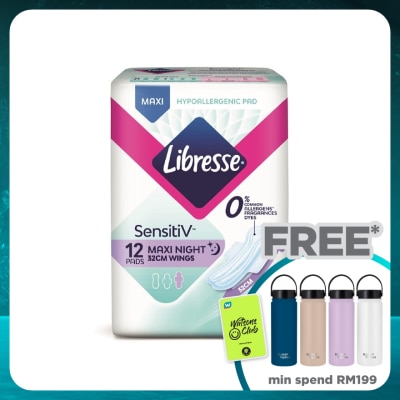 LIBRESSE SensitiV Maxi Night Wing 32cm 12s