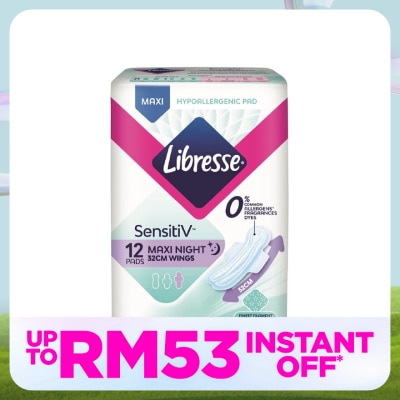 LIBRESSE SensitiV Maxi Night Wing 32cm 12s
