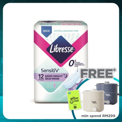 LIBRESSE SensitiV Maxi Night Wing 32cm 12s