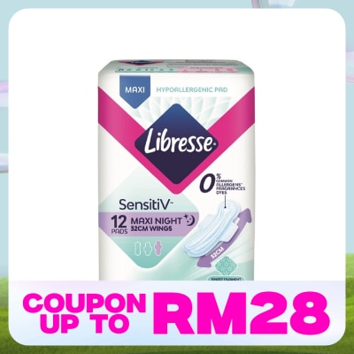 LIBRESSE SensitiV Maxi Night Wing 32cm 12s