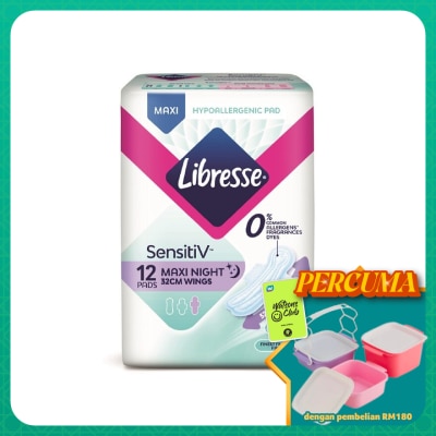 LIBRESSE - SensitiV Maxi Night Wing 32cm 12s