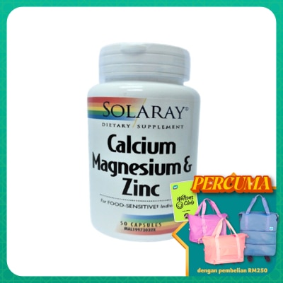 SOLARAY - Calcium Magnesium & Zinc 50S