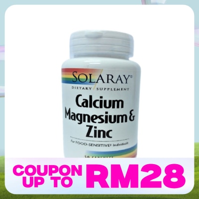SOLARAY Calcium Magnesium & Zinc 50S