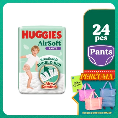 HUGGIES AirSoft Pants Diapers XXL 24s Breathable and soft diapers for baby