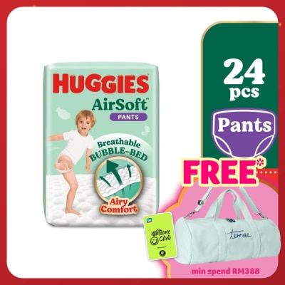 HUGGIES AirSoft Pants Diapers XXL 24s Breathable and soft diapers for baby