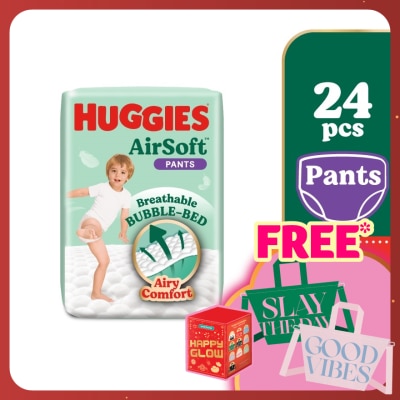 HUGGIES AirSoft Pants Diapers XXL 24s Breathable and soft diapers for baby