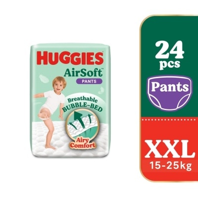 HUGGIES AirSoft Pants Diapers XXL 24s Breathable and soft diapers for baby