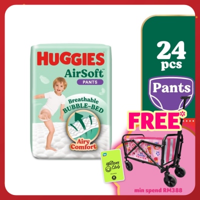 HUGGIES AirSoft Pants Diapers XXL 24s Breathable and soft diapers for baby