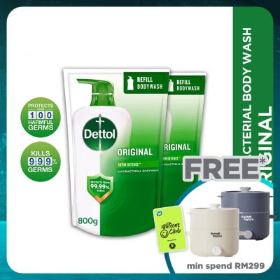 DETTOL Body Wash Original Refill Value Pack 800ml x2