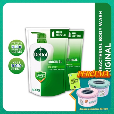 DETTOL Body Wash Original Refill Value Pack 800ml x2