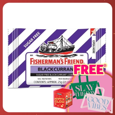 FISHERMAN'S Sugar Free Blackcurrant Lozenges 25g