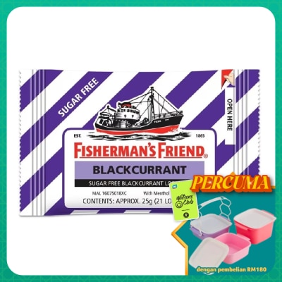 FISHERMAN'S - Sugar Free Blackcurrant Lozenges 25g