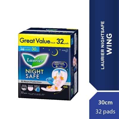 LAURIER NightSafe Wing 30cm 32s Great Value Pack