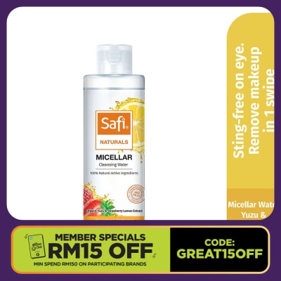 SAFI Naturals Micellar Water Yuzu & Strawberry 200ML