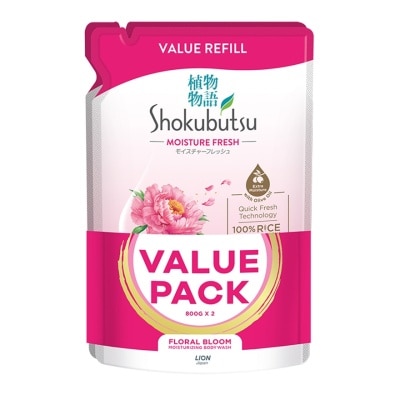 SHOKUBUTSU Body Wash Floral Bloom Refill 2 x 800g