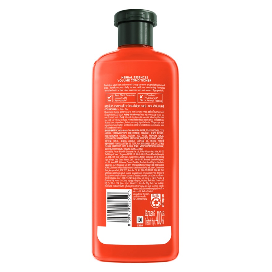 Volume White Grapefruit & Mint Conditioner 400ML image