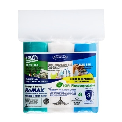 SEKOPLAS Remax- 3 Colors Garbage Bag-M 60S