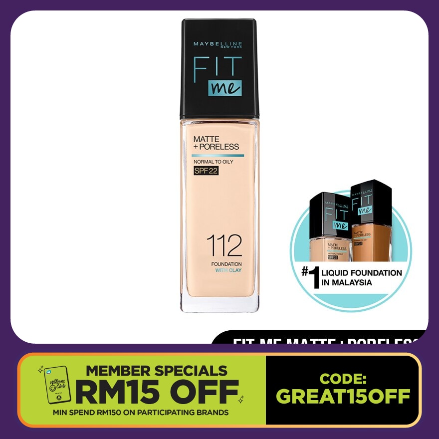 Fit Me Matte Liq Foundation SPF  112 Natural Ivory