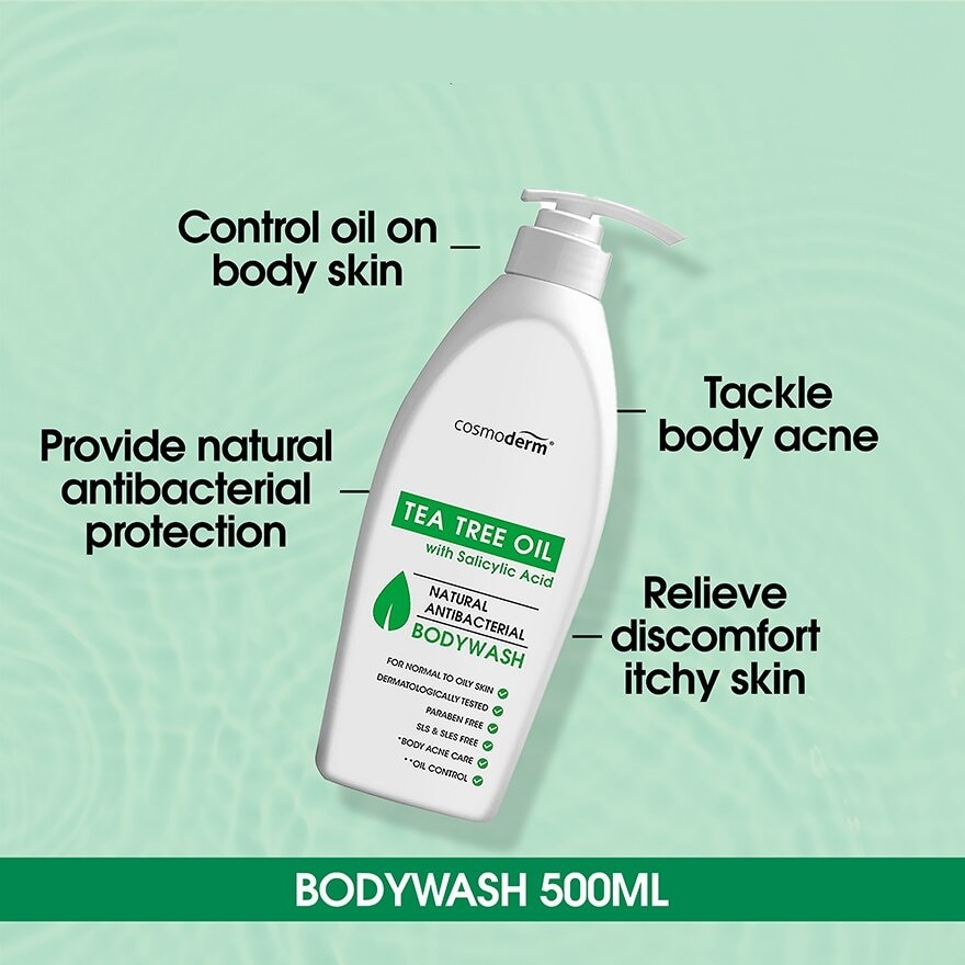 Tea Tree Oil Natural Antibacterial Body Wash 500ml