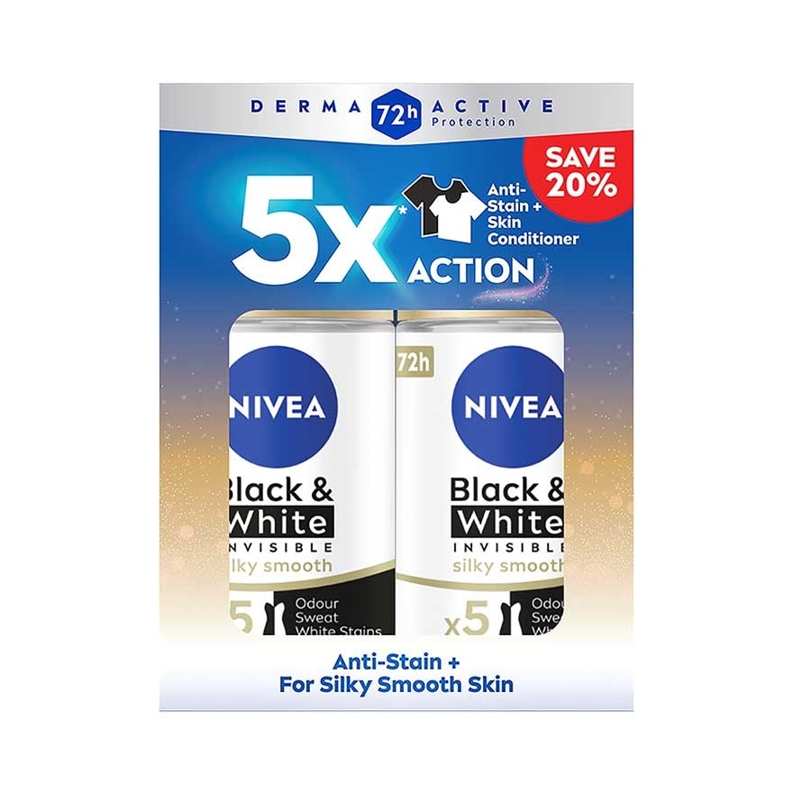 Deodorant B&W Silky Smooth Roll On TWP 2x50ml