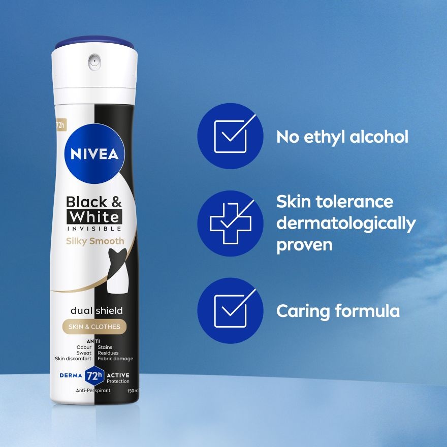 Deodorant B&W Silky Smooth Spray TWP 2 x150ml image