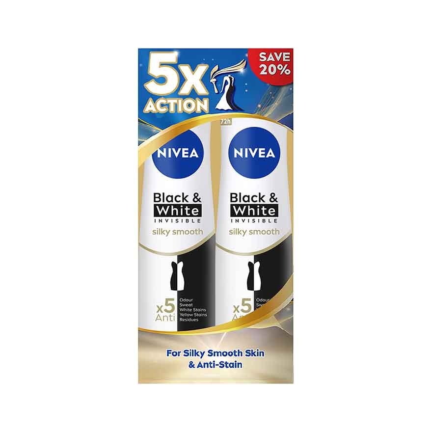 Deodorant B&W Silky Smooth Spray TWP 2 x150ml