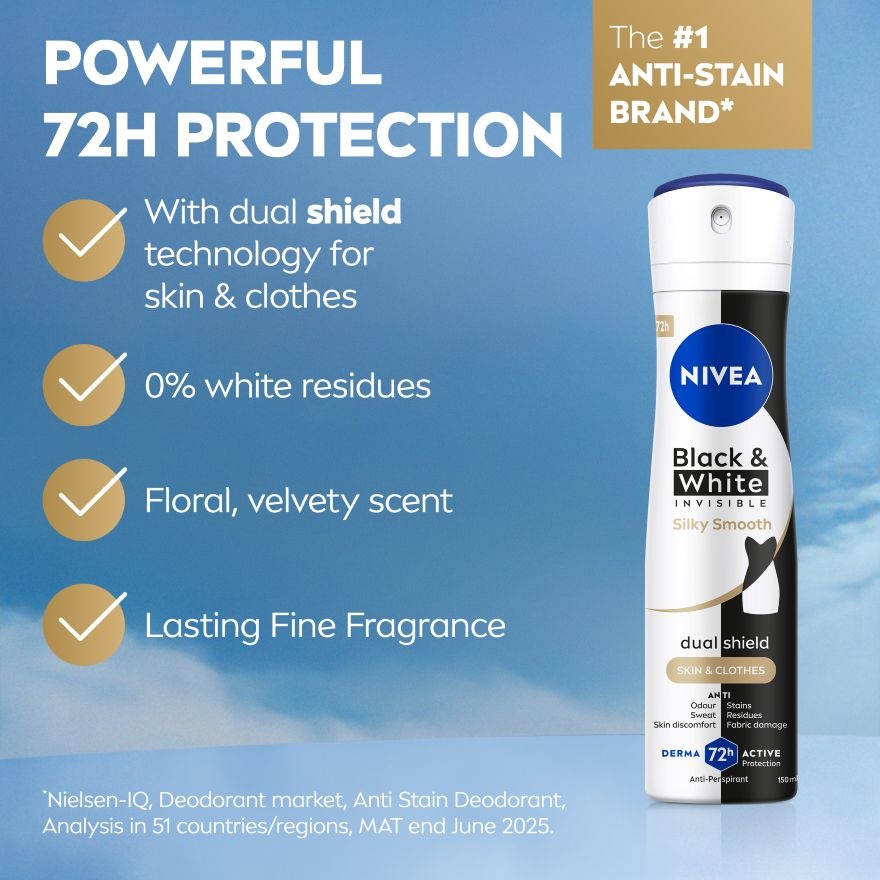 Deodorant B&W Silky Smooth Spray TWP 2 x150ml image