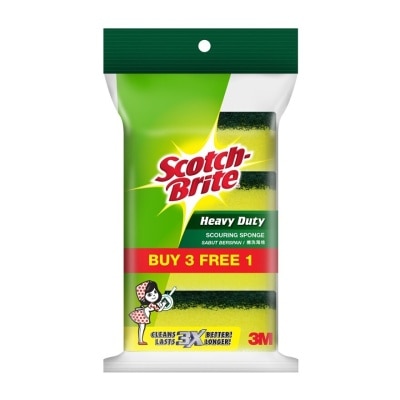 SCOTCH BRITE 21-4 TOUGH CLEAN SCOURING SPONGE 4 PC