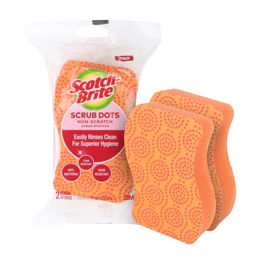 Scrub Dot Non Scratch 2pc